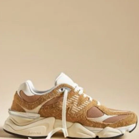 New Balance Tan and Cream Women's Sneakers - Picture 1 of 8